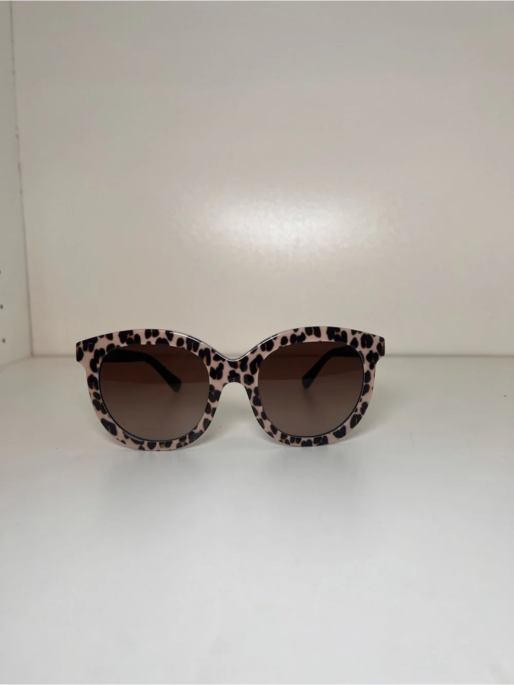 kate spade Leopard-Print Round Sunglasses in Pink and Brown